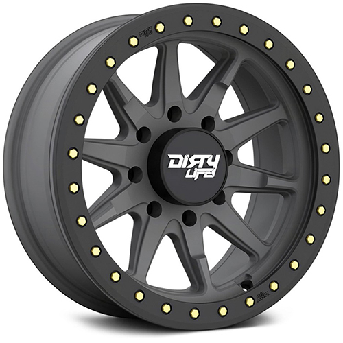 Dirty Life DT-2 Matte Gunmetal W/ Simulated Beadlock - Part Number 9304-7973MGT38 Dirty Life DT-2 Matte Gunmetal W/ Simulated Beadlock Photo