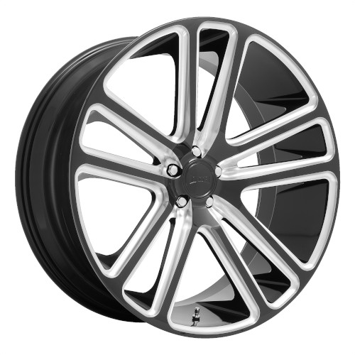 Dub Flex S255 Gloss Black W/ Milled Spokes - Part Number S255240077+30 Dub Flex S255 Gloss Black W/ Milled Spokes Photo