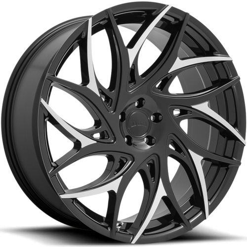 Dub G.O.A.T S259 Gloss Black W/ Machined Spokes - Part Number S259209021+35 Dub G.O.A.T S259 Gloss Black W/ Machined Spokes Photo