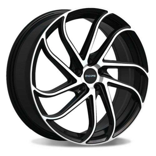 Encore Alloys Enc105 Gloss Black W/ Machined Face