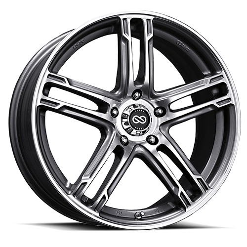 Enkei FD-05 434 Gunmetal W/ Machined Face - Part Number 434-875-8053GMM Enkei FD-05 434 Gunmetal W/ Machined Face Photo