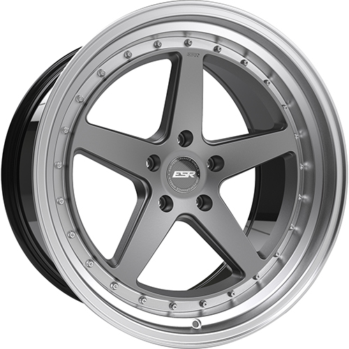ESR CS5 Matte Graphite W/ Machined Lip - Part Number 88551430 CS5MGR-ML 5X115 ESR CS5 Matte Graphite W/ Machined Lip Photo
