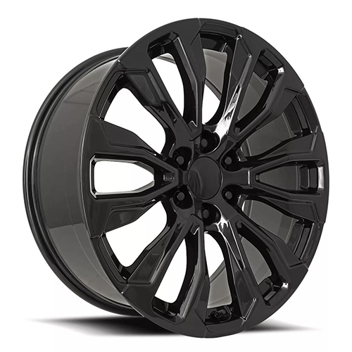 Factory Reproductions FR 203 GMC Denali 12 Spoke Gloss Black - Part Number 203290286502 Factory Reproductions FR 203 GMC Denali 12 Spoke Gloss Black Photo