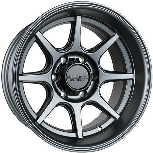 Falcon Wheels T8 Seeker Matte Gunmetal Photo