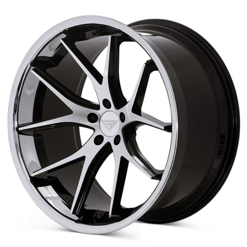 Ferrada FR2 Machined Black W/ Chrome Lip - Part Number FR22295130MA42 Ferrada FR2 Machined Black W/ Chrome Lip Photo