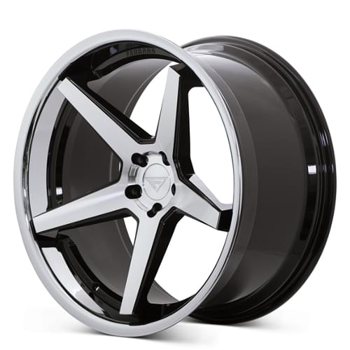 Ferrada FR3 Machined Black W/ Chrome Lip Photo