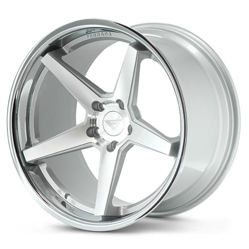 Ferrada FR3 Machined Silver W/ Chrome Lip Photo