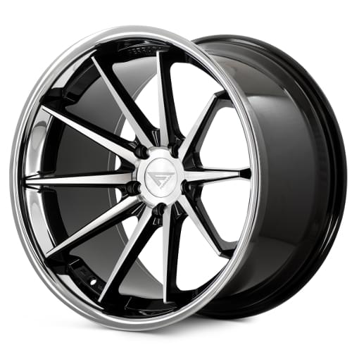 Ferrada FR4 Machined Black W/ Chrome Lip - Part Number FR42095120MA35 Ferrada FR4 Machined Black W/ Chrome Lip Photo