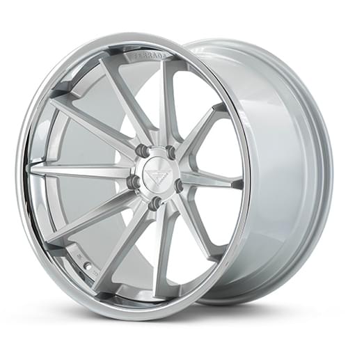 Ferrada FR4 Machined Silver W/ Chrome Lip - Part Number FR420105112MS28 Ferrada FR4 Machined Silver W/ Chrome Lip Photo