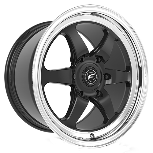 Forgestar FA1 D6 Drag Gloss Black W/ Diamond Lip - Part Number F0A1B0084P38 Forgestar FA1 D6 Drag Gloss Black W/ Diamond Lip Photo