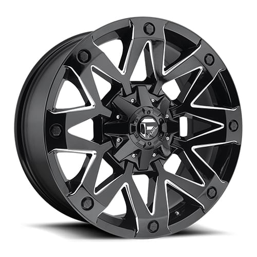 Fuel Offroad Ambush D555 Gloss Black W/ Milled Spokes - Part Number D55520901850 Fuel Offroad Ambush D555 Gloss Black W/ Milled Spokes Photo