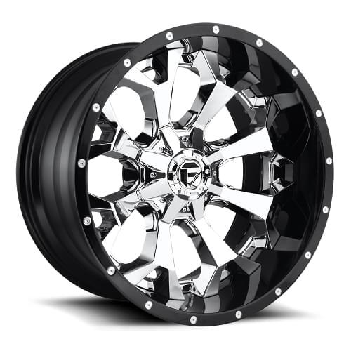 Fuel Offroad Assault D246 Chrome W/ Gloss Black Lip - Part Number D24620001747 Fuel Offroad Assault D246 Chrome W/ Gloss Black Lip Photo