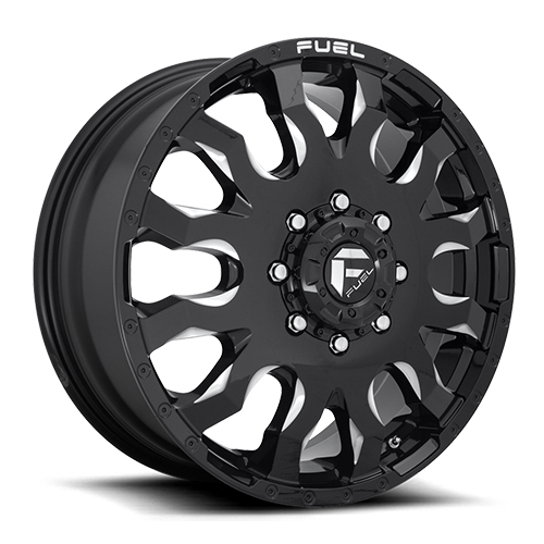 Fuel Offroad Blitz D673 Gloss Black W/ Milled Spokes - Part Number D673208217 Fuel Offroad Blitz D673 Gloss Black W/ Milled Spokes Photo