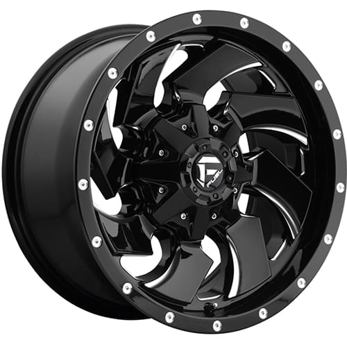 Fuel Offroad Cleaver D239 Gloss Black W/ Milled Spokes - Part Number D23922009850 Fuel Offroad Cleaver D239 Gloss Black W/ Milled Spokes Photo