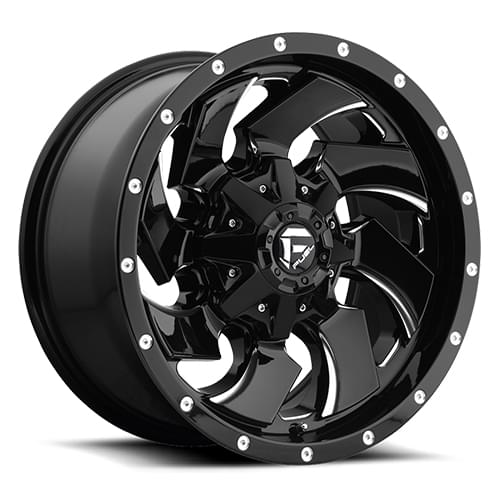 Fuel Offroad Cleaver D574 Gloss Black W/ Milled Spokes - Part Number D57420007047 Fuel Offroad Cleaver D574 Gloss Black W/ Milled Spokes Photo