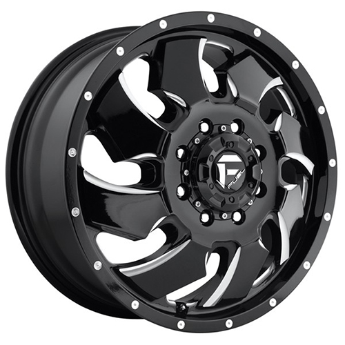 Fuel Offroad Cleaver D574 Gloss Black W/ Milled Spokes Deep - Part Number D574208217 Fuel Offroad Cleaver D574 Gloss Black W/ Milled Spokes Deep Photo