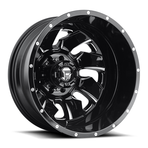 Fuel Offroad Cleaver D574 Gloss Black W/ Milled Spokes Deep - Part Number D57420829335 Fuel Offroad Cleaver D574 Gloss Black W/ Milled Spokes Deep Photo