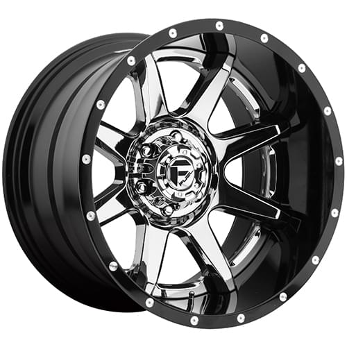 Fuel Offroad Rampage D247 Gloss Black W/ Chrome Face Deep - Part Number D24720001747 Fuel Offroad Rampage D247 Gloss Black W/ Chrome Face Deep Photo