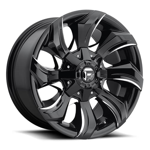 Fuel Offroad Stryker D571 Gloss Black W/ Milled Spokes - Part Number D57120002647 Fuel Offroad Stryker D571 Gloss Black W/ Milled Spokes Photo