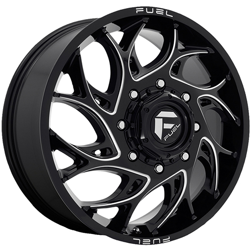 Fuel Offroad Runner D741 Gloss Black W/ Milled Spokes - Part Number D741208293 Fuel Offroad Runner D741 Gloss Black W/ Milled Spokes Photo