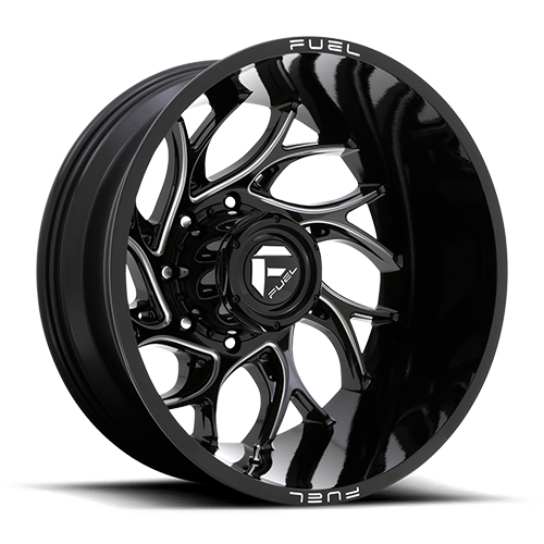Fuel Offroad Runner D741 Gloss Black W/ Milled Spokes - Part Number D74122829335 Fuel Offroad Runner D741 Gloss Black W/ Milled Spokes Photo
