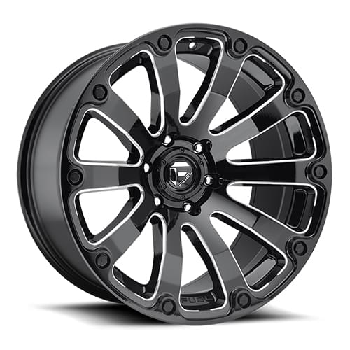 Fuel Offroad Diesel D598 Gloss Black W/ Milled Spokes - Part Number D59820908957 Fuel Offroad Diesel D598 Gloss Black W/ Milled Spokes Photo
