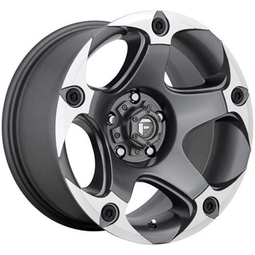 Fuel Offroad Menace D684 Matte Gunmetal Machined Photo