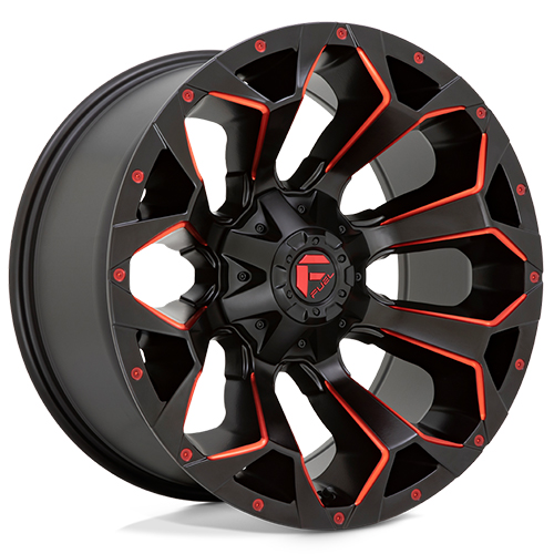 Fuel Offroad D787 Assault Matte Black Red Milled - Part Number D78720901750 Fuel Offroad D787 Assault Matte Black Red Milled Photo