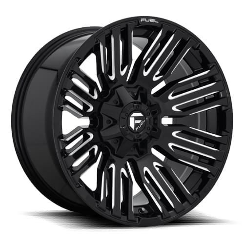 Fuel Offroad Schism D649 Gloss Black W/ Milled Spokes - Part Number D64920009847 Fuel Offroad Schism D649 Gloss Black W/ Milled Spokes Photo