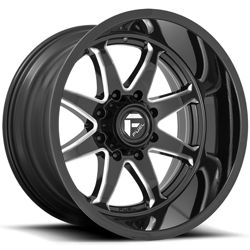 Fuel Offroad Hammer D749 Gloss Black W/ Milled Spokes - Part Number D74920007547 Fuel Offroad Hammer D749 Gloss Black W/ Milled Spokes Photo