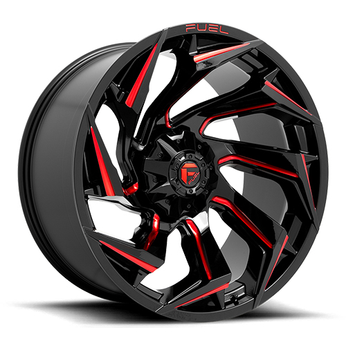 Fuel Offroad D755 Reaction Gloss Black Red Milled - Part Number D75522008247 Fuel Offroad D755 Reaction Gloss Black Red Milled Photo