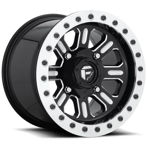 Fuel UTV Hardline D910 Gloss Black W/ Milled Spokes - Part Number D9101500A564 Fuel UTV Hardline D910 Gloss Black W/ Milled Spokes Photo