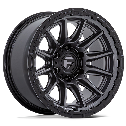 Fuel Offroad Piston FC866 Matte Gunmetal W/ Gloss Black Lip - Part Number FC866AB17905001 Fuel Offroad Piston FC866 Matte Gunmetal W/ Gloss Black Lip Photo