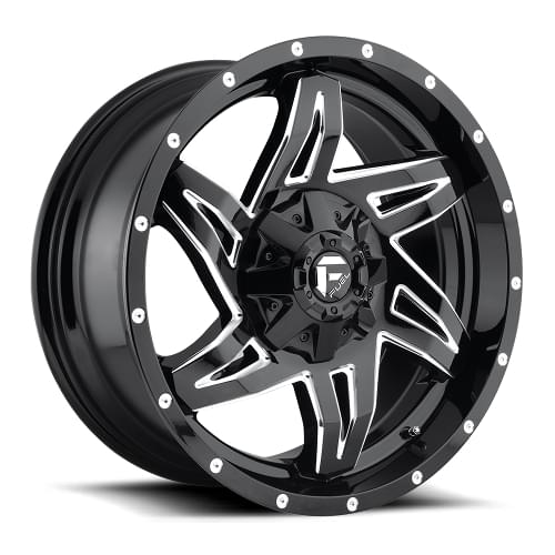 Fuel Offroad Rocker D613 Black W/ Milled Spokes - Part Number D61320909850 Fuel Offroad Rocker D613 Black W/ Milled Spokes Photo