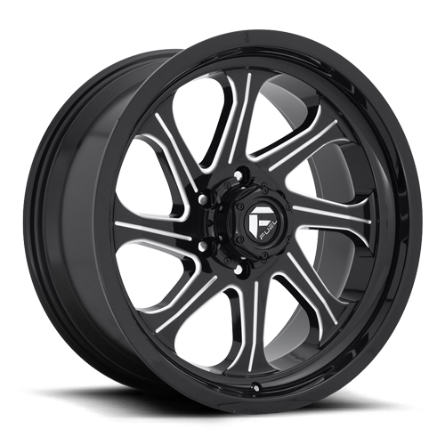 Fuel Offroad Seeker D676 Gloss Black W/ Milled Spokes - Part Number D67620008947 Fuel Offroad Seeker D676 Gloss Black W/ Milled Spokes Photo