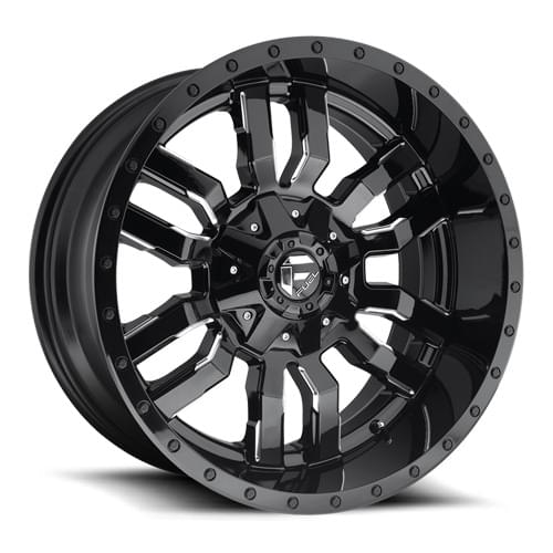 Fuel Offroad Sledge D595 Gloss Black W/ Milled Spokes - Part Number D59518901850 Fuel Offroad Sledge D595 Gloss Black W/ Milled Spokes Photo