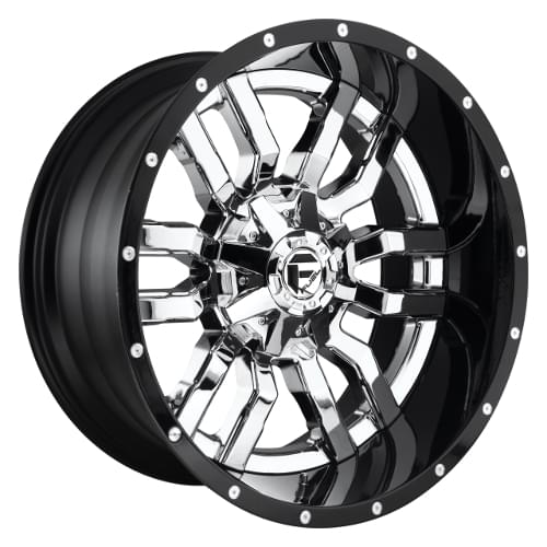 Fuel Offroad Sledge D270 Chrome W/ Black Lip - Part Number D27022007050 Fuel Offroad Sledge D270 Chrome W/ Black Lip Photo