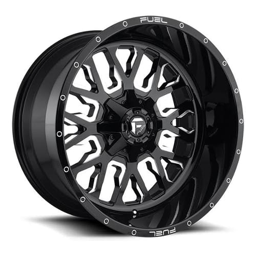 Fuel Offroad Stroke D611 Black W/ Milled Spokes - Part Number D61122207047 Fuel Offroad Stroke D611 Black W/ Milled Spokes Photo