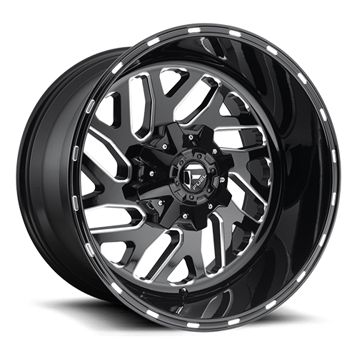 Fuel Offroad Triton D581 Gloss Black W/ Milled Spokes - Part Number D58124201747 Fuel Offroad Triton D581 Gloss Black W/ Milled Spokes Photo