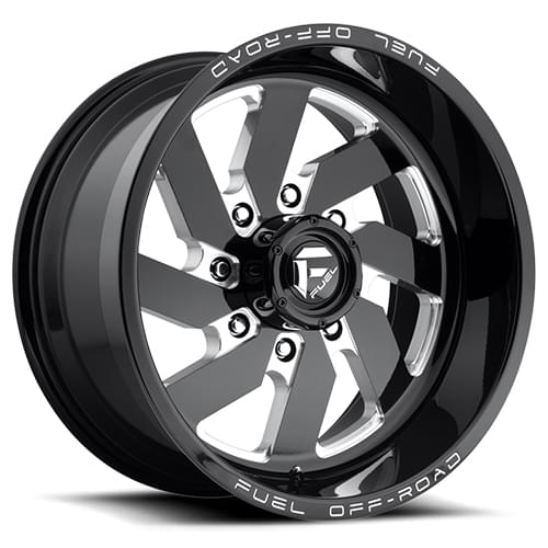 Fuel Offroad Turbo D582 Gloss Black W/ Milled Spokes Deep - Part Number D58220201847 Fuel Offroad Turbo D582 Gloss Black W/ Milled Spokes Deep Photo