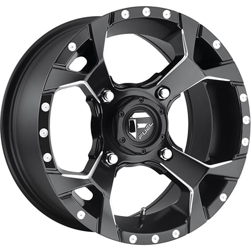 Fuel UTV Assault D546 Satin Black W/ Milled Spokes - Part Number D5461570A544 Fuel UTV Assault D546 Satin Black W/ Milled Spokes Photo