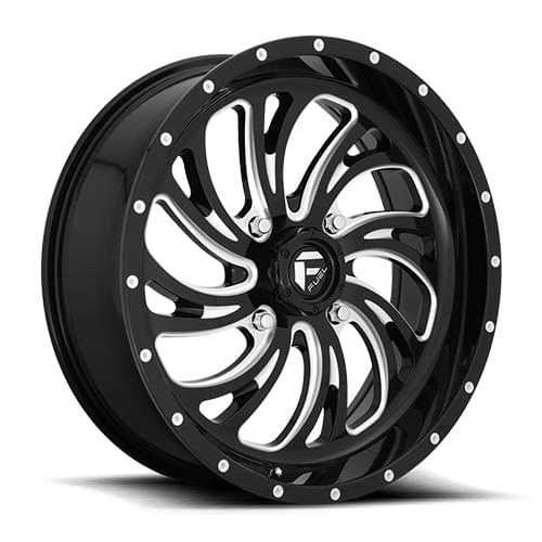 Fuel UTV Kompressor D641 Gloss Black W/ Milled Spokes - Part Number D6412270A644 Fuel UTV Kompressor D641 Gloss Black W/ Milled Spokes Photo