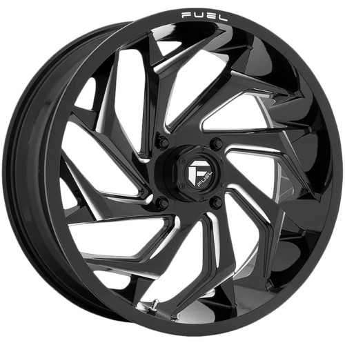 Fuel UTV Reaction D753 Gloss Black Milled - Part Number D7532070A544 Fuel UTV Reaction D753 Gloss Black Milled Photo