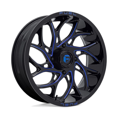Fuel UTV Runner D778 Gloss Black Milled Candy Blue - Part Number D7781870A544 Fuel UTV Runner D778 Gloss Black Milled Candy Blue Photo