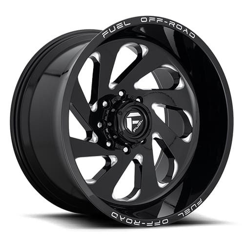 Fuel Offroad Vortex D637 Gloss Black W/ Milled Spokes - Part Number D63722208247 Fuel Offroad Vortex D637 Gloss Black W/ Milled Spokes Photo