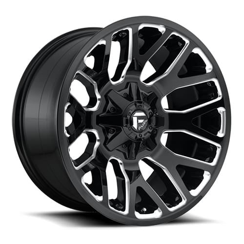 Fuel Offroad Warrior D607 Black W/ Milled Spokes - Part Number D60720901750 Fuel Offroad Warrior D607 Black W/ Milled Spokes Photo