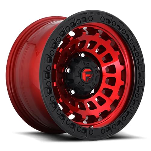 Fuel Offroad Zephyr D632 Candy Red W/ Matte Black Ring - Part Number D63220908250 Fuel Offroad Zephyr D632 Candy Red W/ Matte Black Ring Photo