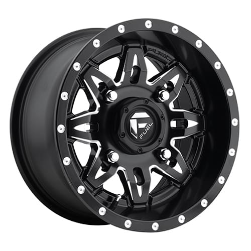 Fuel UTV Lethal D567 Lethal Satin Black W/ Milled Spokes - Part Number D5671570A644 Fuel UTV Lethal D567 Lethal Satin Black W/ Milled Spokes Photo