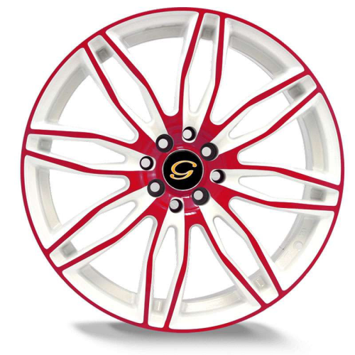 G-Line Alloys G1017 White w/ Red Face