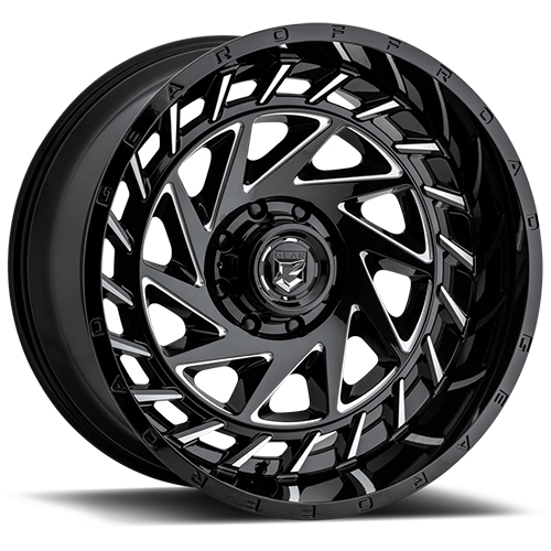 Gear Offroad End Game 755 Gloss Black W/ Milled Accents - Part Number 755BM-2105219 Gear Offroad End Game 755 Gloss Black W/ Milled Accents Photo